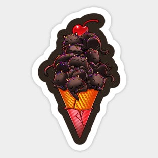 Cat Ice Cream Sticker